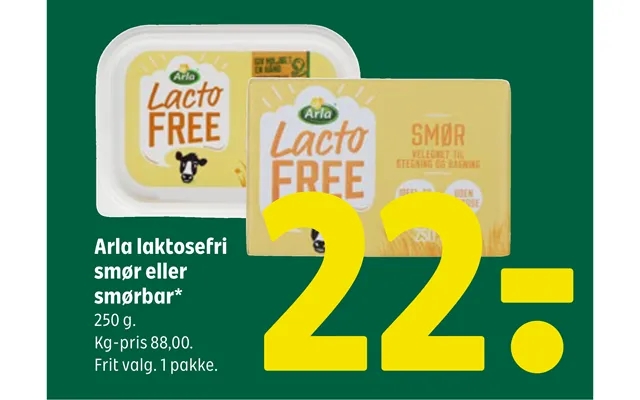 Arla lactose free butter or spreadable product image