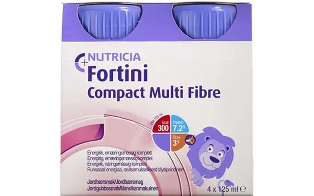Fortini compact multi fibers strawberries 4 x 125 ml product image
