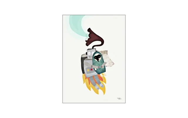 Items & frame - robot spirit bird poster product image