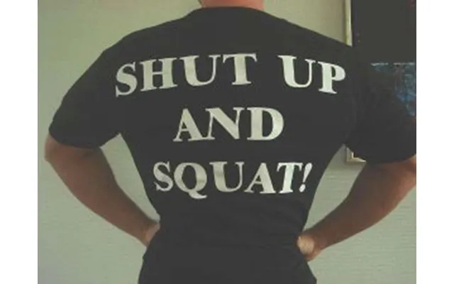 Shut up spirit squat t-shirt - with font on back m product image