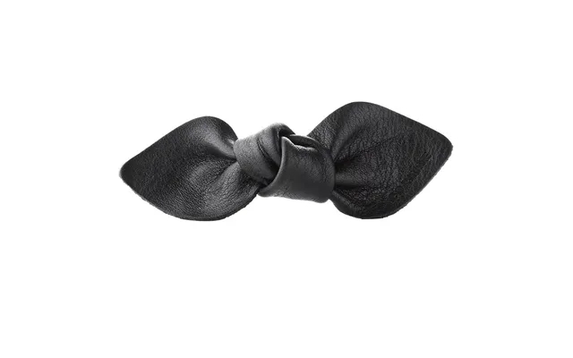 Corinne leather bow small on hair clip black product image