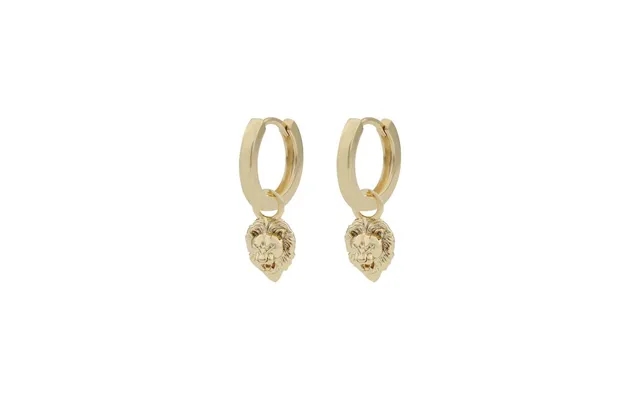 Twist of sweden oz lion ring pendant earrings plain gold 14 mm product image