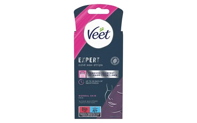 Veet expert cold wax strips face normal skin 16pcs product image