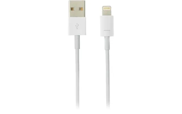 Deltaco deltaco sync charger cord, 1 m, mfi - lightning, white 7340004689201 equals n a product image
