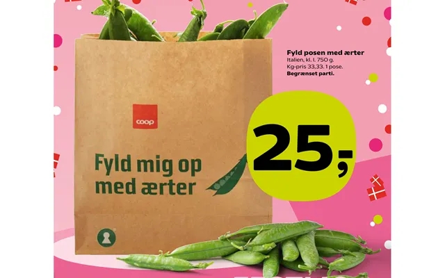 Fill bag with peas product image
