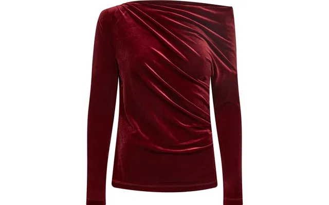 Pleated velvet offthe-shoulder top product image
