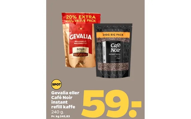 Gevalia or cafe noir instant refill coffee product image