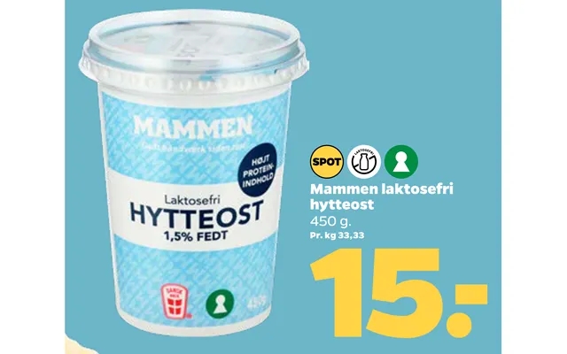 Mammen lactose free cottage cheese product image