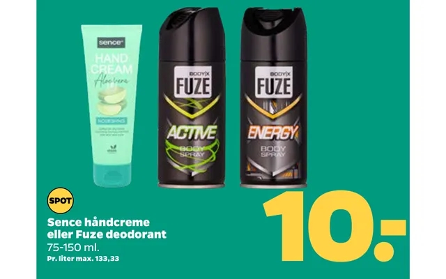 Sence hand cream or fuze deodorant product image