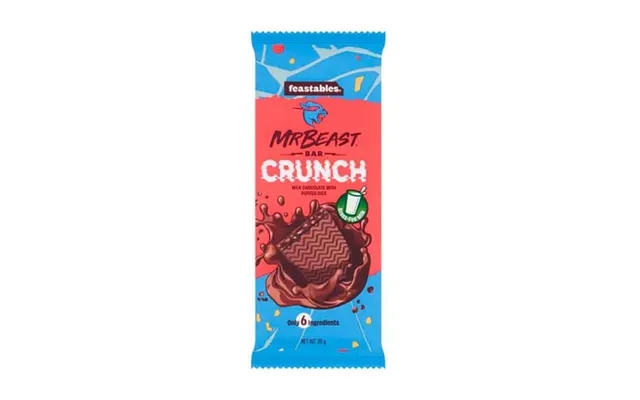 Mr beast bar crunch milk chocolate with puffed rice product image