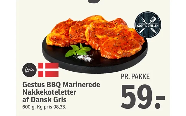 Gesture bbq marinated cutlets of danish pig product image